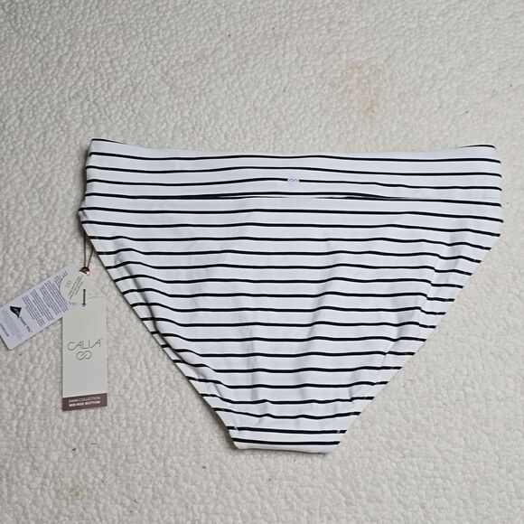 1161 NWT CALIA Women's Mid Rise Wide Banded High Leg Swim Bottoms - Picture 3 of 6
